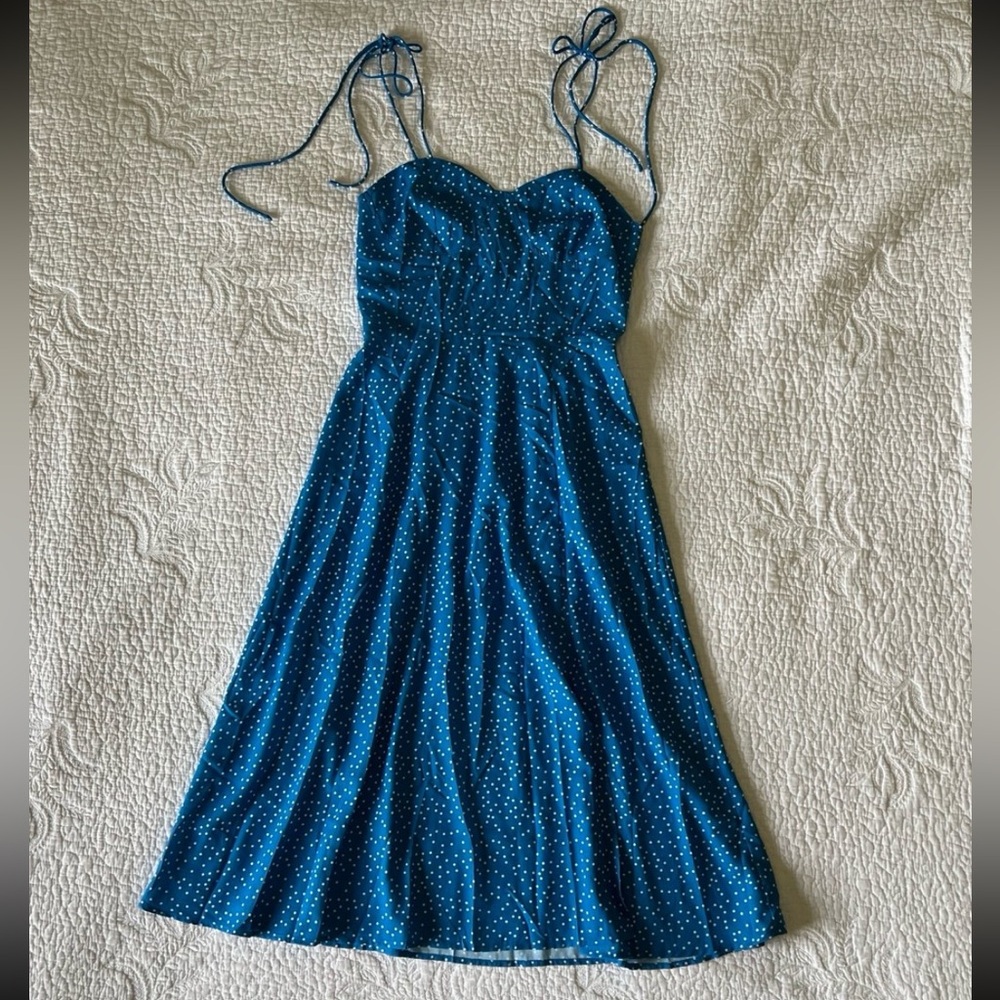 NWT - Cider - ‘Polka-Dot Shirred Slit Dress’ - Medium